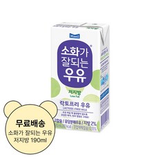 매일유업 소화가 잘되는 우유 저지방, 190ml, 12개