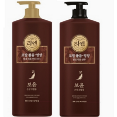 리엔 보윤 전문 손상모 샴푸 1000ml + 컨디셔너 1000ml 효윤고 발효인삼/석류 함유 모발볼륨 두피케어 윤택, 1세트