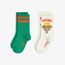 [MINI RODINI] 미니로디니 24SS 키즈 양말 2팩 Hike 2-pack socks 2426012200 - 미니로디니양말