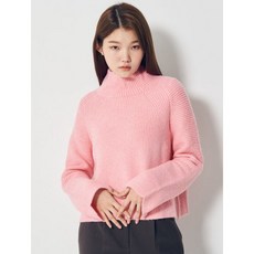 에잇세컨즈 핑크 드롭 숄더 터틀넥 니트 (110Y51AY4X)
