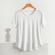 여성 라운드넥 빅사이즈 반팔 티셔츠 XL~5XL