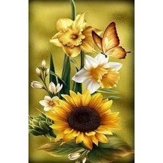 해바라기시계십자수