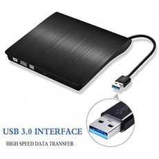 Macbook Pro Air Imac 또는 기타 PC/노트북용 Ultra Slim 외장 USB 3.0 CD/DVD-RW 작가 버너 플레이어, 단일옵션