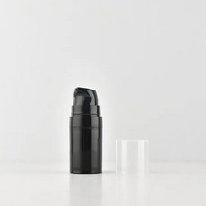 빈 화장품 병 플라스틱 크림 리필 캔 진공 프레스 스타일 에어리스 용기 5ml 10 ml 15ml, 03 Black_01 5ml, 1개