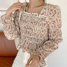 [헤이부] 렌시아 스퀘어블라우스