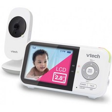 Vtech VM819 비디오 베이비 모니터 19시간 배터리 수명 1000ft 롱 레인지 오토나이트 비전 2.8" 스크린 2, 단일옵션