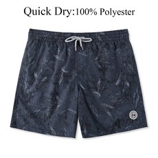 SURFCUZ 남성용 속건성 수영 트렁크프린트 비치 보드 반바지메쉬 안감 수영 영 반바지, 10 Quick Dry_02 M