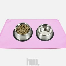 펫전용 식기매트 반려동물식기판, 핑크