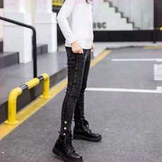 반바지레깅스 13외부착용 2020긴바지 데님 타이트 뉴타입 일체형 봄옷 여아 여자아이 레깅스 바지 보 ..