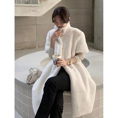 사라뷰티 토끼털 앙고라 5부소매 조끼 베스트(2컬러) 주문폭주