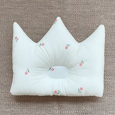 [돗투돗X마롤로뜨] 30수 아기 베개 왕관 베개 짱구 베개 신생아, 30수왕관베개_달콤튤립, 1개