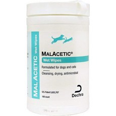 직구 Cat Grooming Supplies Dechra 100 카운트 MalAcetic 물티슈, 1set, 1set