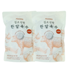 피코크 깊고 진한 한알 육수 사골맛(3.5g x 40) X 2개, 140g