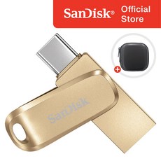 샌디스크 USB 메모리 C타입 OTG USB SDDDC4 / USB 케이스 증정, 골드, 256GB, 1개