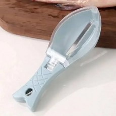 생선비늘제거기 커버가 있는 가정용 물고기 저울 대패 수동 스크레이퍼 주방 도구 제거 브러시, 2.Blue, 1개
