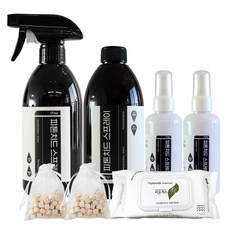아이프리 편백수 탈취제 피톤치드 스프레이 500ml+리필500ml+휴대용2P+편백칩2P+물티슈(72매)