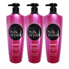 엘라스틴 실크리페어 퍼펙트 샤이닝 골드실크 샴푸, 550ml, 3개