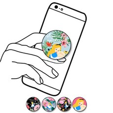 로펠 귀여운 공주 캐릭터 핑거링 그립 스마트 톡, 1개, 10번 블루걸 플라워 투유