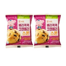 간식 풀무원 풀스 키즈 크랜 베리 콕콕 크랜 베리 스콘, 4개, 55g