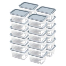 가쯔 심플쿡 냉동밥 도시락통 사각 전자렌지 용기 라이트그레이, 24개, 600ml 24개, 단품