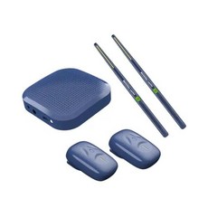 에어드럼 전자드럼 휴대용 연습용 전기 에어 드럼 세트 전문 전자 어린이 초보자 선물 실내 야외, 3) Blue professional, 1개