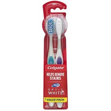 161863 Colgate 360 옵틱 화이트 화이트닝 칫솔 소프트 - 2개입, 2 Count (Pack of 1)