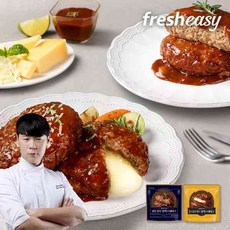 fresheasy 최현석 한돈한우 함박스테이크 2종 10팩(오 glo*4958wi, 1개, 180g