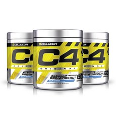 셀루코어 C4 오리지널 프리-워크아웃 아이시 블루 라즈 맛, 390g, 3개