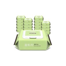 아기물티슈 가득찬 챔프 뉴 55gsm 캡형 엠보싱100매 20팩, 20개