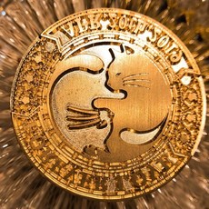 고양이 럭셔리 스탬프 세트 도장Zoology Gemini 파이어 래커 씰 황동 囍 씰, 4cm 엠보싱 릴리프