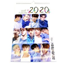 세븐틴 굿즈 SEVENTEEN 2020년 벽달력 Free gift 1장 세트