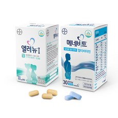 바이엘 남여 임신준비 멀티비타민 1SET_엘레뉴1단계+메네비트/엽산, 1세트