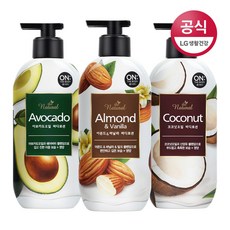 온더바디 더내추럴 바디로션 400mlx3개(코코넛+아보카도+아몬드), 1개, 400ml