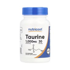 뉴트리코스트 타우린 1 000 mg 30캡슐, 1개, 30정