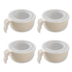 Atti Home Alder Plate 穀物碗 + 蓋套組, 奶油（麥片球），透明（蓋子）, 1套