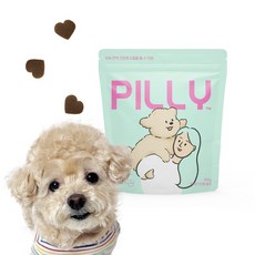 메이드인랩 강아지 피부 면역 영양제 필리 PILLY 100g, 피부/털개선, 1개, 연어콜라겐 알로에겔 락토페린