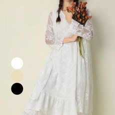 레이스롱가디건