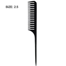 1PC Hairdressing Comb 스틸 팁 테일 빗 하이라이트 헤어 살롱 이발소 정전기 방지 커팅, [04] SIZE 2.5, 1개