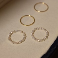 미니진주반지14k