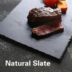 핫플레이트 서양 천연 슬레이트 요리 단단한 사각형 스톤 스시 스테이크 바베큐 플레이트 치즈 피자 플랫 과일 음식 차 트레이 핫, 15 35x35cm, 1개