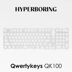 Qwertykeys QK100 맞춤형 기계식 키보드 액세서리 PC POM FR4 알루미늄, 구리 크롬 가드