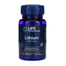 [뉴욕 직배송] Life Extension Lithium 라이프익스텐션 리튬 1000mcg 100정, 1개