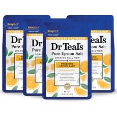 Dr Teal's 엡솜 솔트 레몬밤 & 에센셜 오일 3lbs 4팩