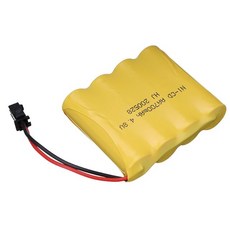 RC카 배터리 NI-CD 충전식 팩 및 USB 충전기 세트 Rc 장난감 자동차 탱크 로봇 보트 총 부품 4 x AA 4.8V 700mAh, [04] 빨간