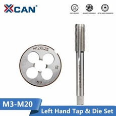연마 비트 -왼손 기계 탭 앤 다이 세트 M3 M6 M8 M10 M12 M14 M16 M18 M20 미터법 나사산 드릴 머신 플매트 카펫 러그 2 개, 2pcs M8x1.0 Set, 2개