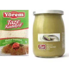 [두바이 초콜릿 재료 세트] 600g 피스티 피스타치오 크림 스프레드 400g 요렘 카다이프 초콜릿 포함 X