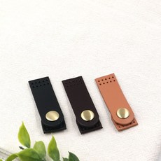 마미쏘잉/천연가죽 사시꼬미-블랙 브라운 카멜/ 의류 니트 가방 여밈단추, 카멜