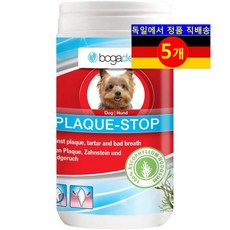 Bogadent 보가덴트 강아지용 치아 구강 위생 플라그 스톱 덴탈 케어 파우더, 70g, 5개