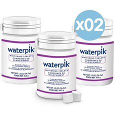 Waterpik 워터픽 화이트닝 태블릿 30정 34.5g 3팩x2 총 6팩 Whitening Tablets, 6개 - 쉐어워터트랜스미터