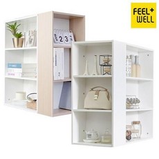 필웰 무노 멀티파티션 양면수납장800 ST9542, 화이트
